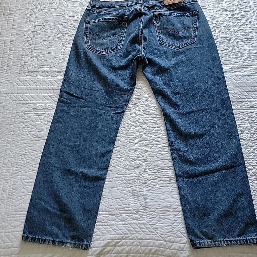 Levi's 505 Mens Classic Blue Jeans Size W34 L30 Roomier Fit In The Thighs/Ankle